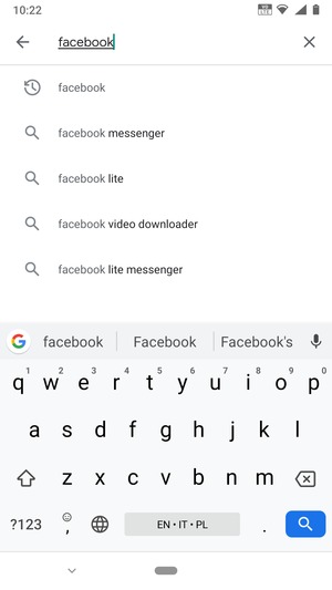 Enter the app name and select Search