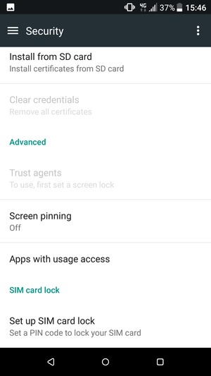 To change the PIN for the SIM card, return to the Security menu and scroll to and select Set up SIM card lock
