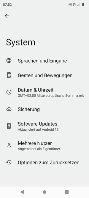 Wählen Sie Software-Updates