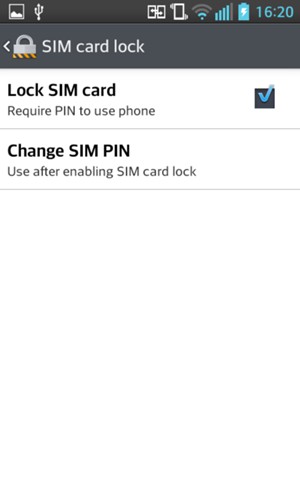 Select Change SIM PIN