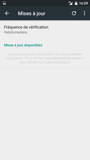 Sélectionnez Actualiser