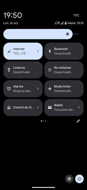 Ajuste el brillo al nivel requerido