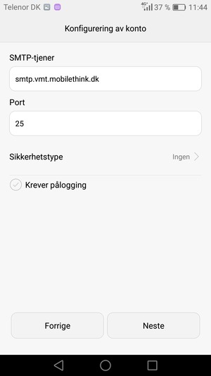 Fjern krysset i avkrysningsboksen Krever pålogging og velg Neste