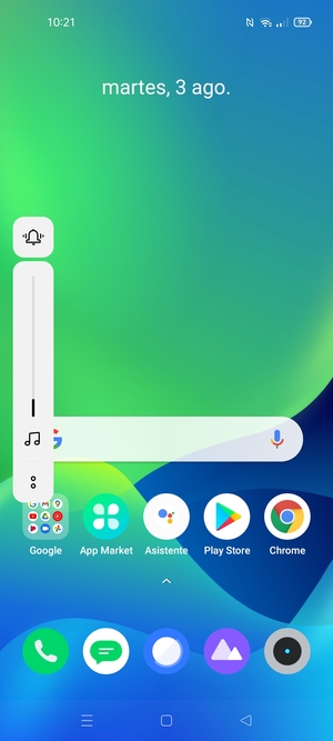Seleccione Sonido para cambiar el modo de vibración