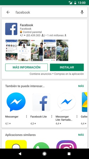 Seleccione la aplicación