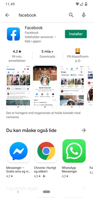 Vælg appen