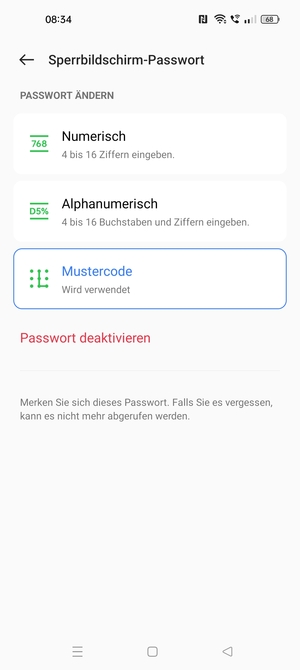 Ihr Handy ist jetzt mit einer Bildschirmsperre gesichert
