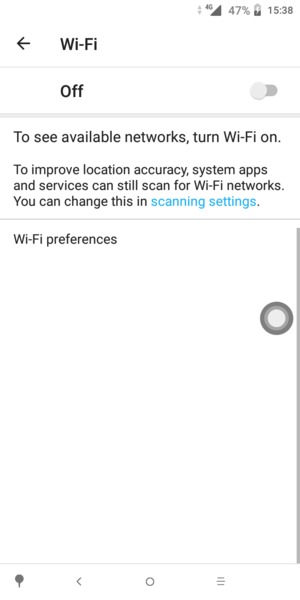Turn Wi-Fi on