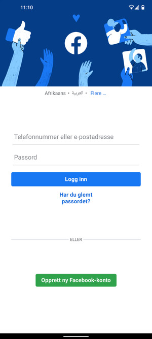 Applikasjonen er klar til bruk