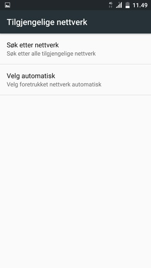 Velg Søk etter nettverk