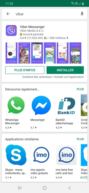 Sélectionnez l'appli