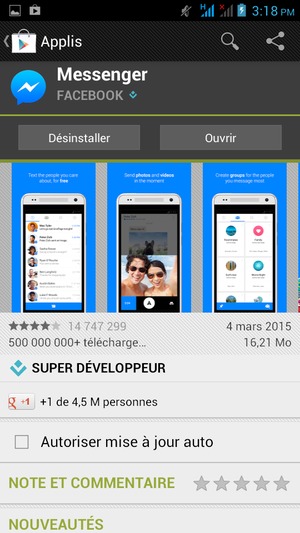 Sélectionnez Ouvrir