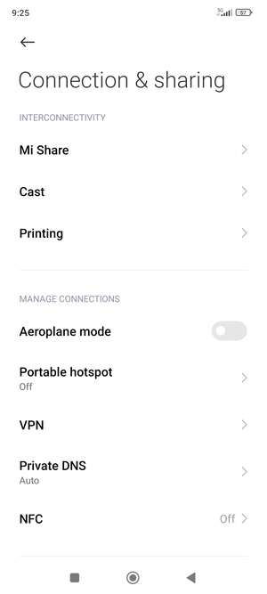 Select Portable hotspot