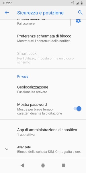 Scorri e seleziona Geolocalizzazione