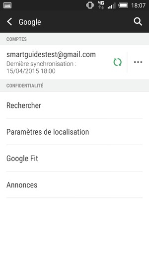 Sélectionnez votre compte