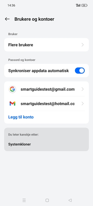 Velg din Google-konto