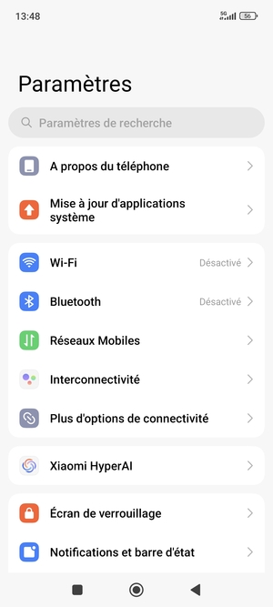 Sélectionnez Wi-Fi