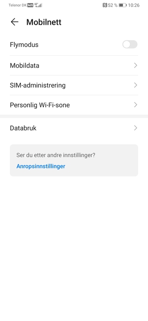 Velg Mobildata