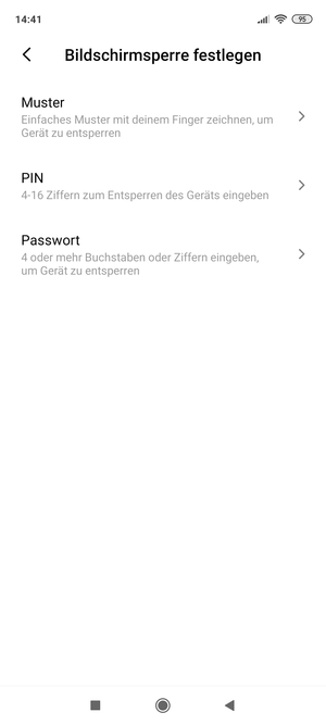 Wählen Sie Muster