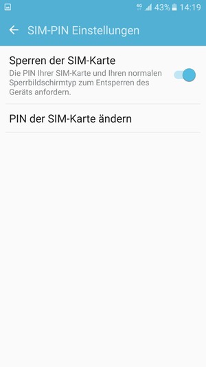 Wählen Sie PIN der SIM-Karte ändern