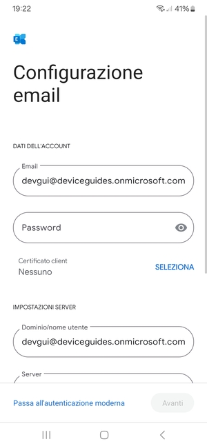 Inserisci la tua password