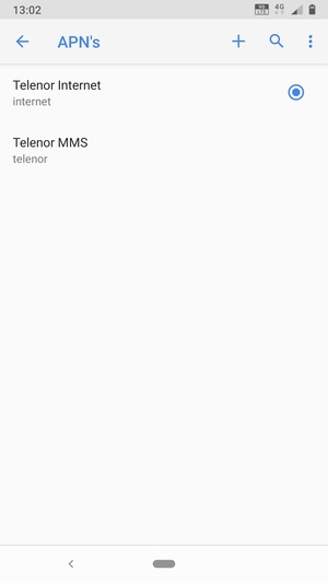 Selecteer het toegangspunt voor internet