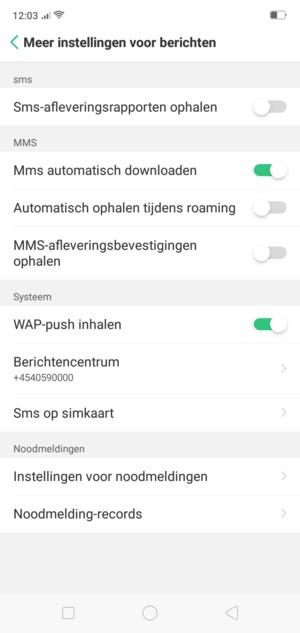 Selecteer Berichtencentrum