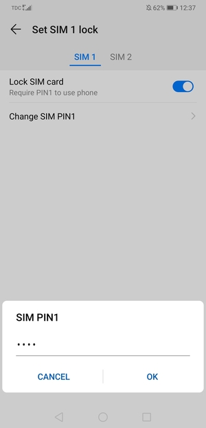 Enter your Old SIM PIN and select OK