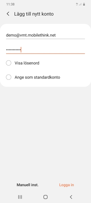 Ange din e-postadress och lösenord. Välj Logga in