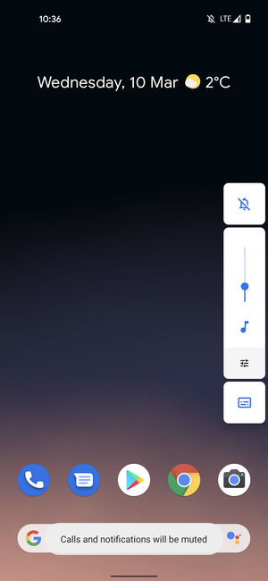 Select Mute to change to Sound mode again