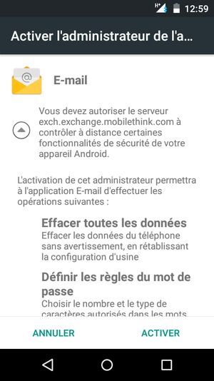 Sélectionnez ACTIVER