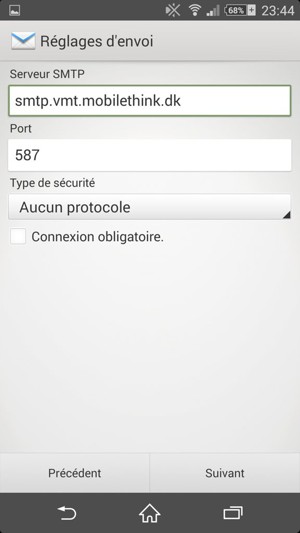 Décochez la case Connexion obligatoire. et sélectionnez Suivant