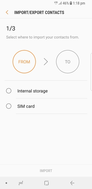 Select SIM card