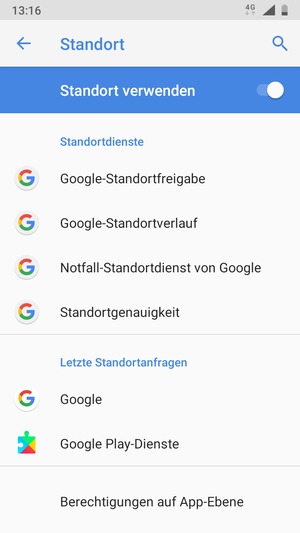 Schalten Sie Standort aus