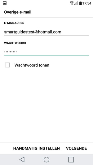Voer uw e-mailadres en wachtwoord in. Selecteer VOLGENDE