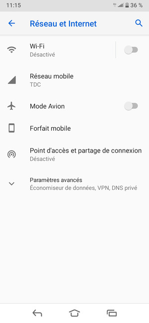 Sélectionnez Wi-Fi