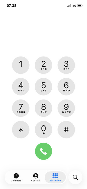 Inserisci il Numero del Centro di servizio SMS e seleziona Chiamata