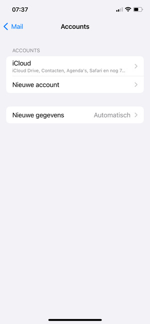 Selecteer Nieuwe gegevens