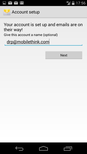 Give your account a name and select Next