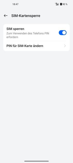 Wählen Sie PIN für SIM-Karte ändern