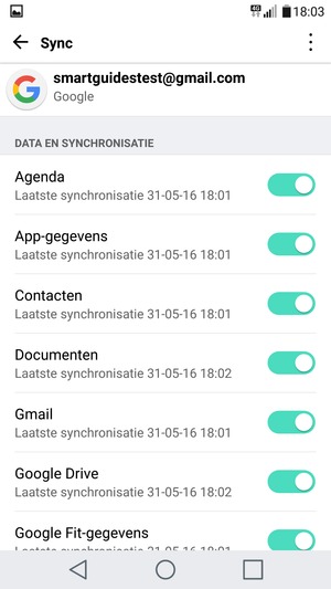 Selecteer de Menu-knop