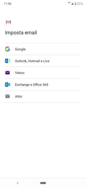 Seleziona Outlook, Hotmail e Live