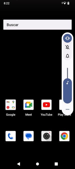 Seleccione Vibración para cambiar el modo de vibración
