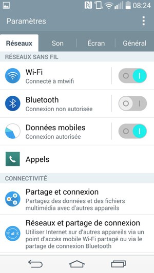 Sélectionnez Général
