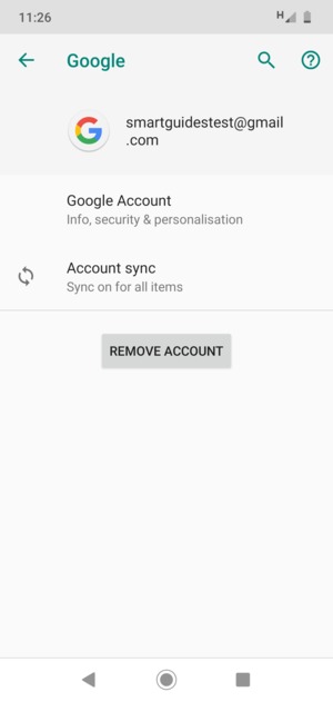 Select Account sync