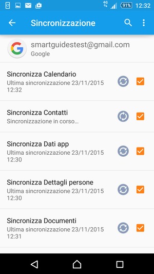 Le tue informazioni verranno sincronizzate