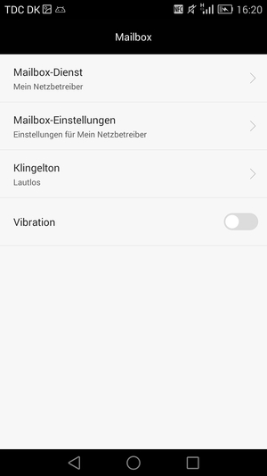 Wählen Sie Mailbox-Einstellungen
