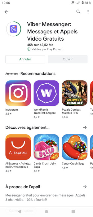 Veuillez attendre la fin de la procédure d'installation