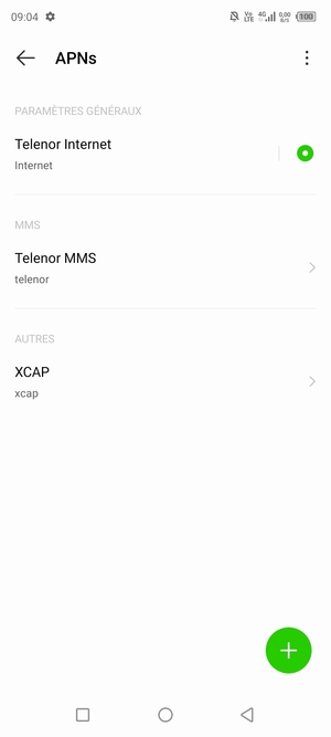 Sélectionnez le bouton du Menu