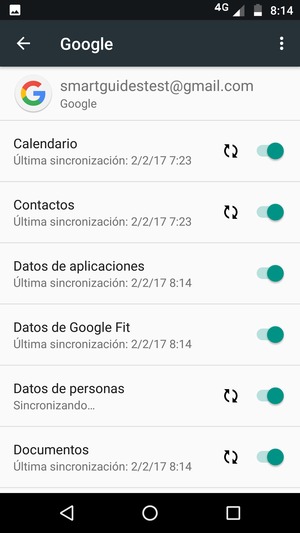Su información será sincronizada